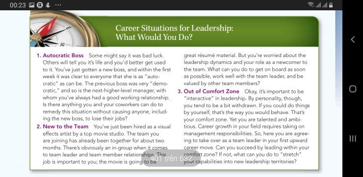 < to team leader and team member relationships