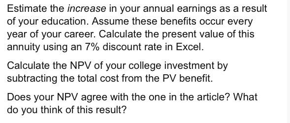 pleace use exel for this problem. Estimate the
