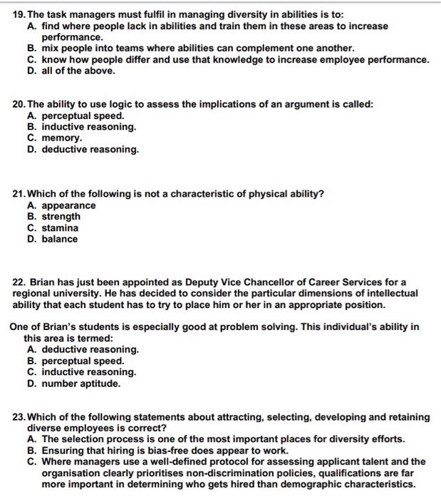 19. The task managers must fulfil in managing