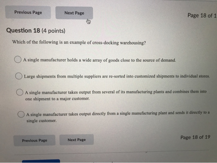 please solve this supply chain question Previous
