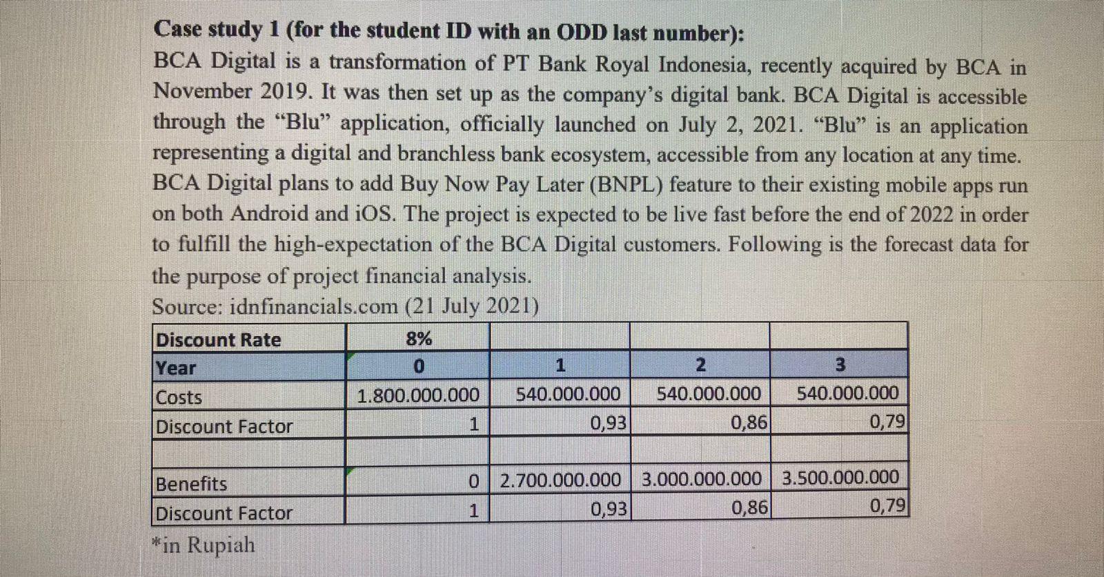 Case study 1 (for the student ID with an ODD last