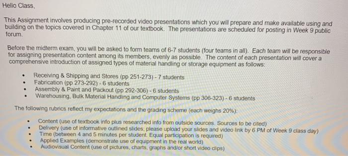 My topic is first Receiving and Shipping and