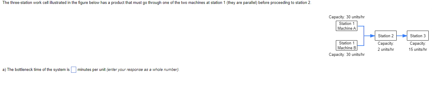 Question #1 Question #2 The three-station work
