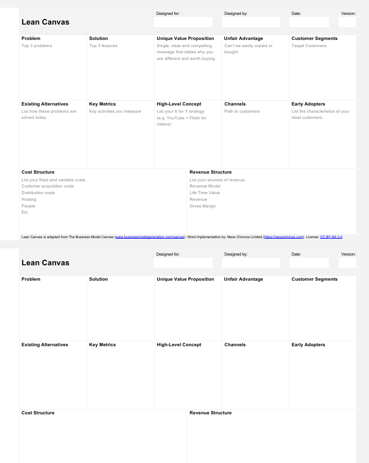 Designed for Designed by Date: Version: Lean