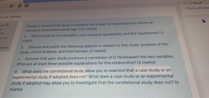 Fruch attemp Design a correlational study to