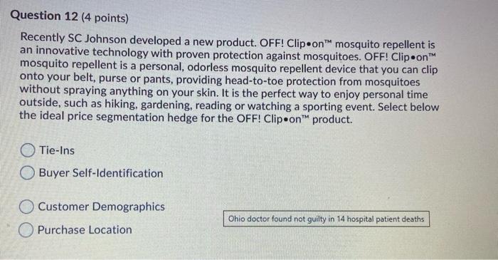 answer please Question 12 (4 points) Recently SC