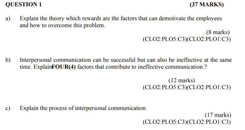 QUESTION 1 (37 MARKS) a) Explain the theory which