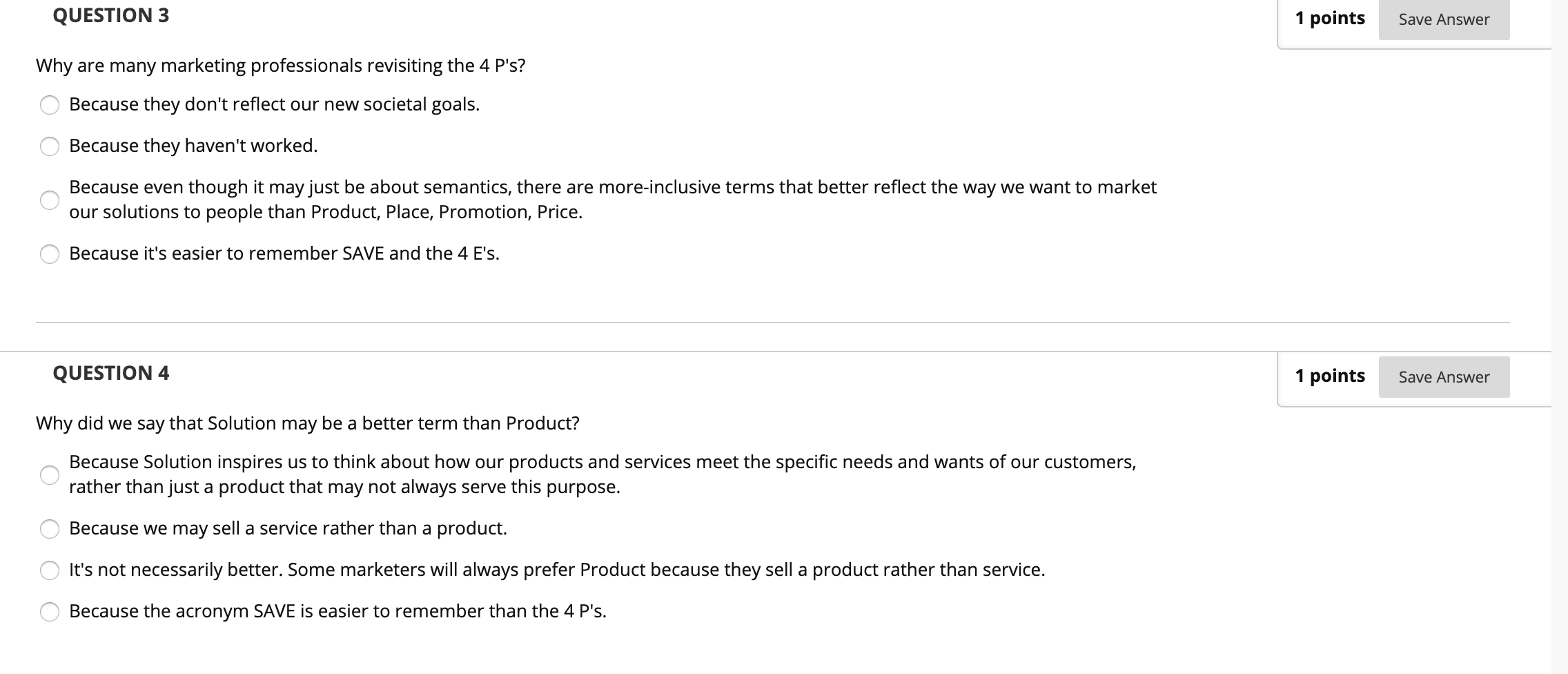 QUESTION 1 1 points Save Answer In which