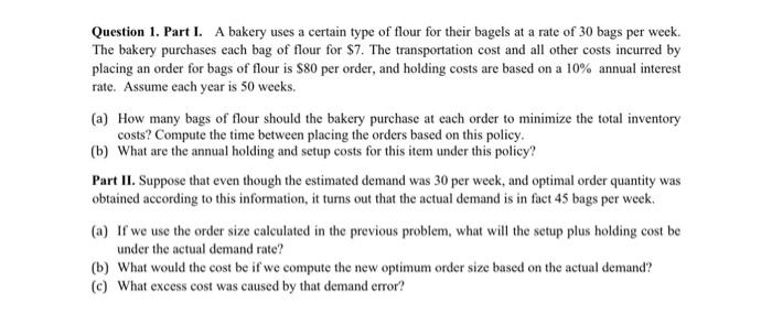 *Please answer both part showing all work and