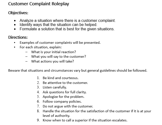 Please answer situation 1-6 this is all one