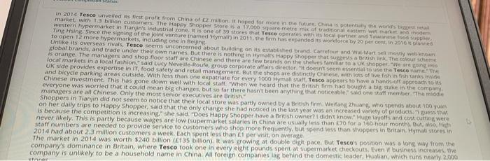 in 2074 Tesco unveiled its first profit from