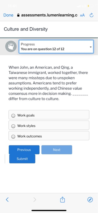 Done assessments.lumenlearning.c AAC Culture and