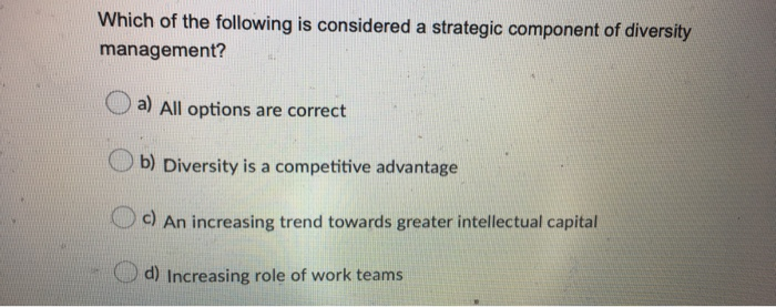Which of the following is considered a strategic