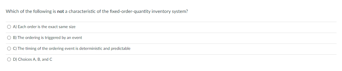 Which of the following is not a characteristic of