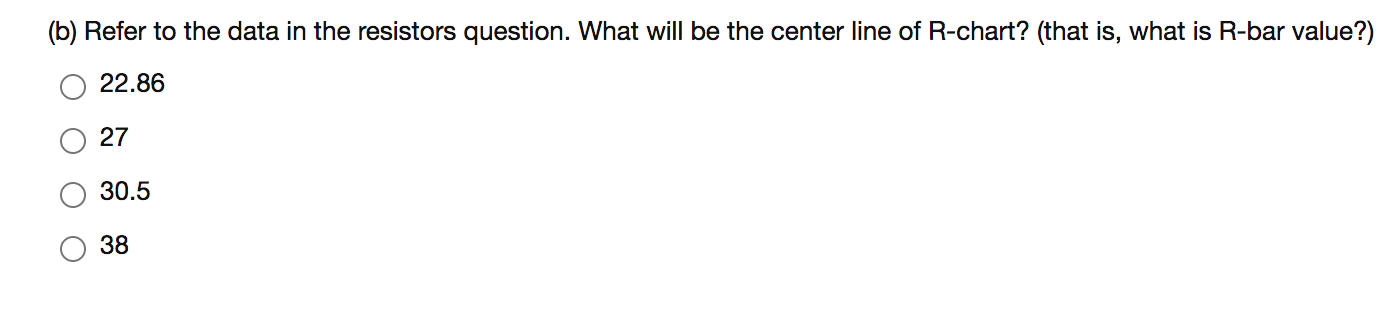 Note: the statistical constants for charts can be