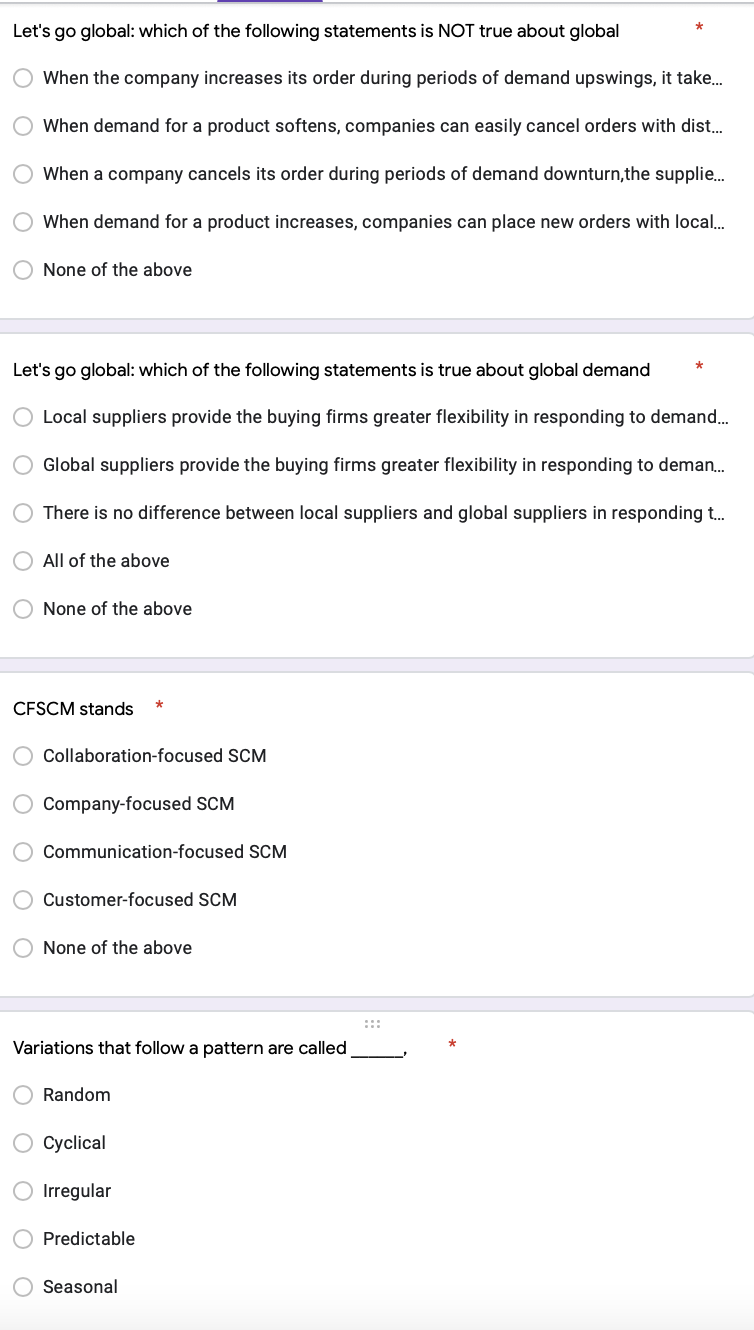 Answer the 4 questions below. Let's go global: