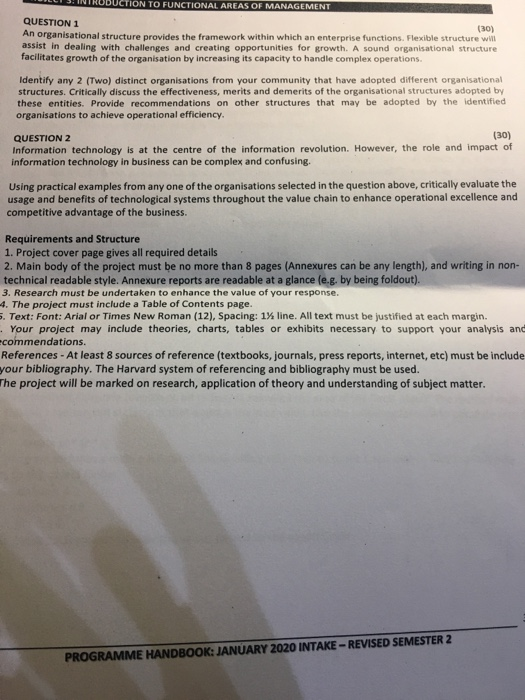 ON TO FUNCTIONAL AREAS OF MANAGEMENT QUESTION 1