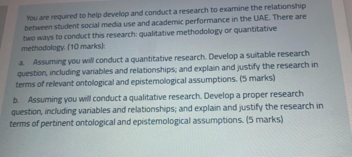 You are required to help develop and conduct a