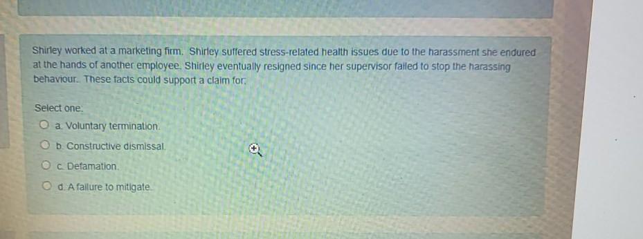 Shirley worked at a marketing firm. Shirley