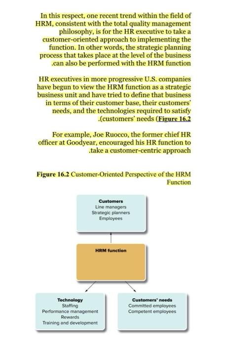 Please read the case Employees Make A Difference