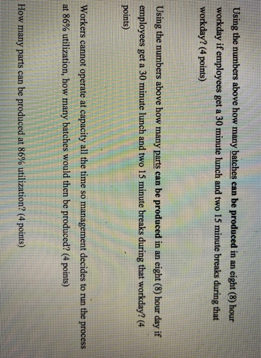 Using the numbers above how many batches can be