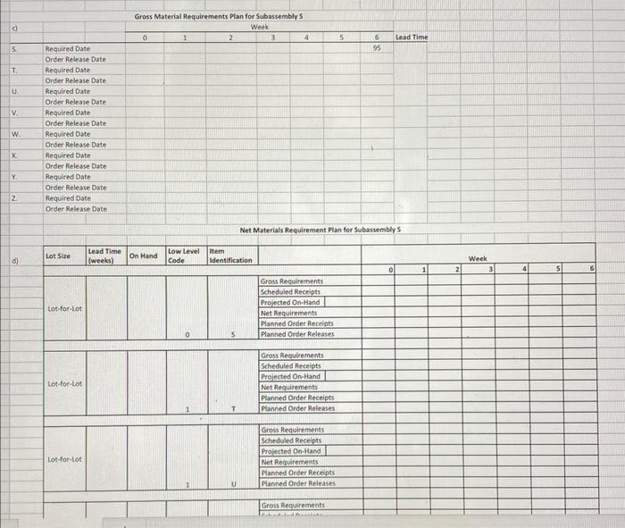 please answer c & d following the given layout on