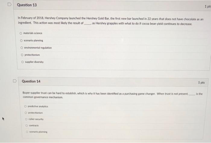 D Question 11 1 pts Maria has been a purchasing