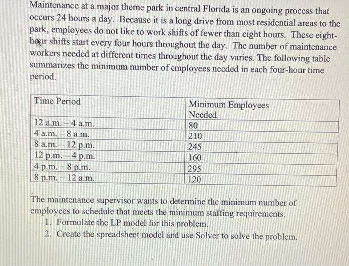 2PaRt PrOB. part1 FORMULATE LP modeL part2 create