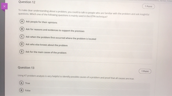 Question 12 1 Point To make clear understanding