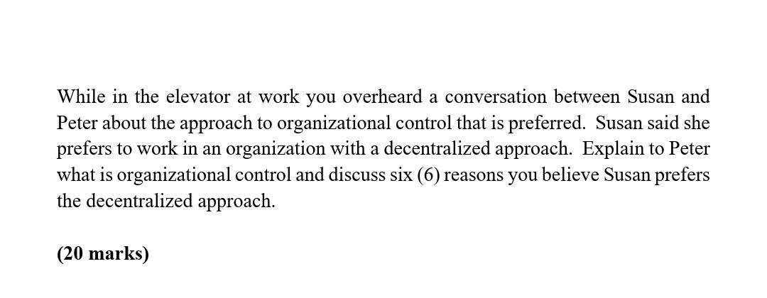 While in the elevator at work you overheard a