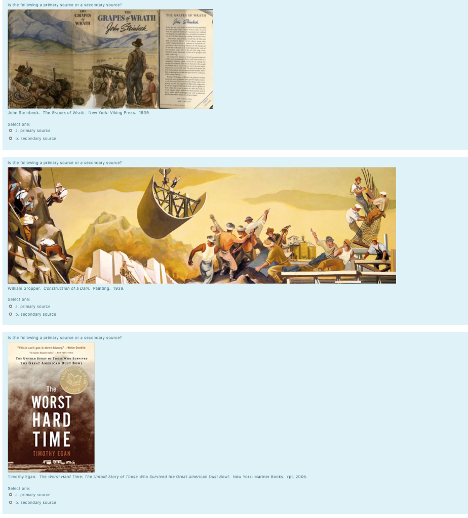 is the following a primary source or a secondary