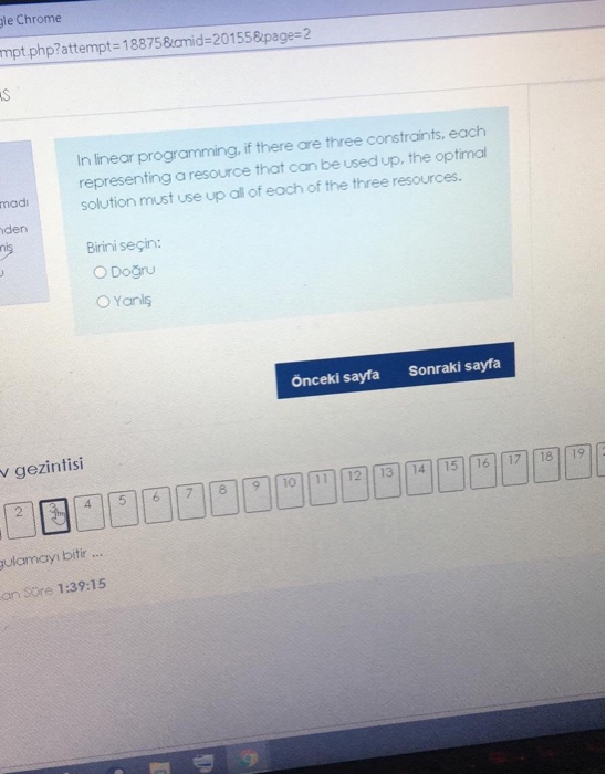Soru 1 The graphical method of solving linear