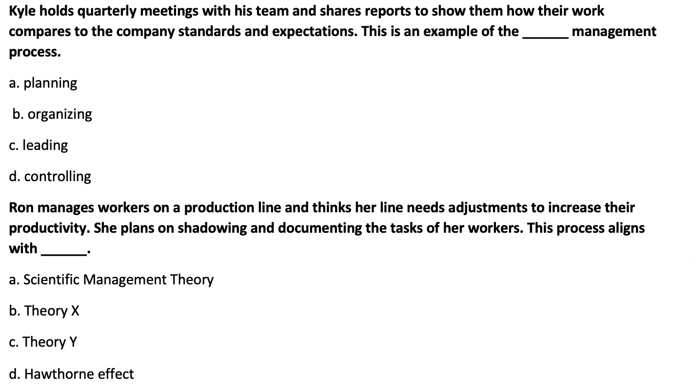 Kyle holds quarterly meetings with his team and