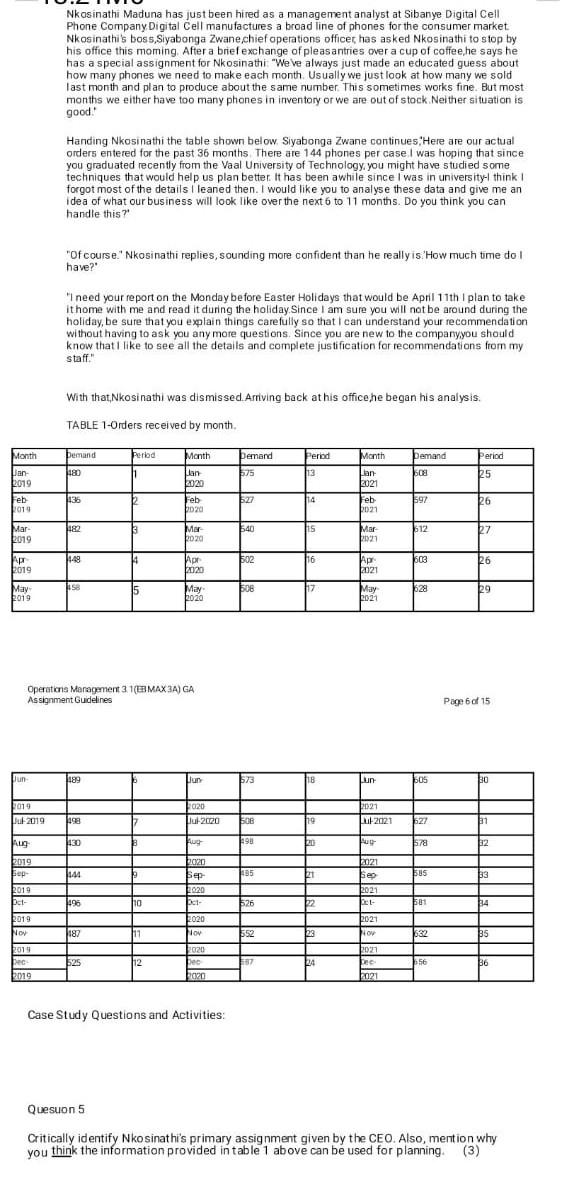 Critically identify Nkosinathi's primary
