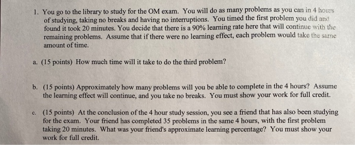 please help solve A-C 1. You go to the library to