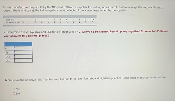 A shirt manufacturer buys cloth by the 100-yard