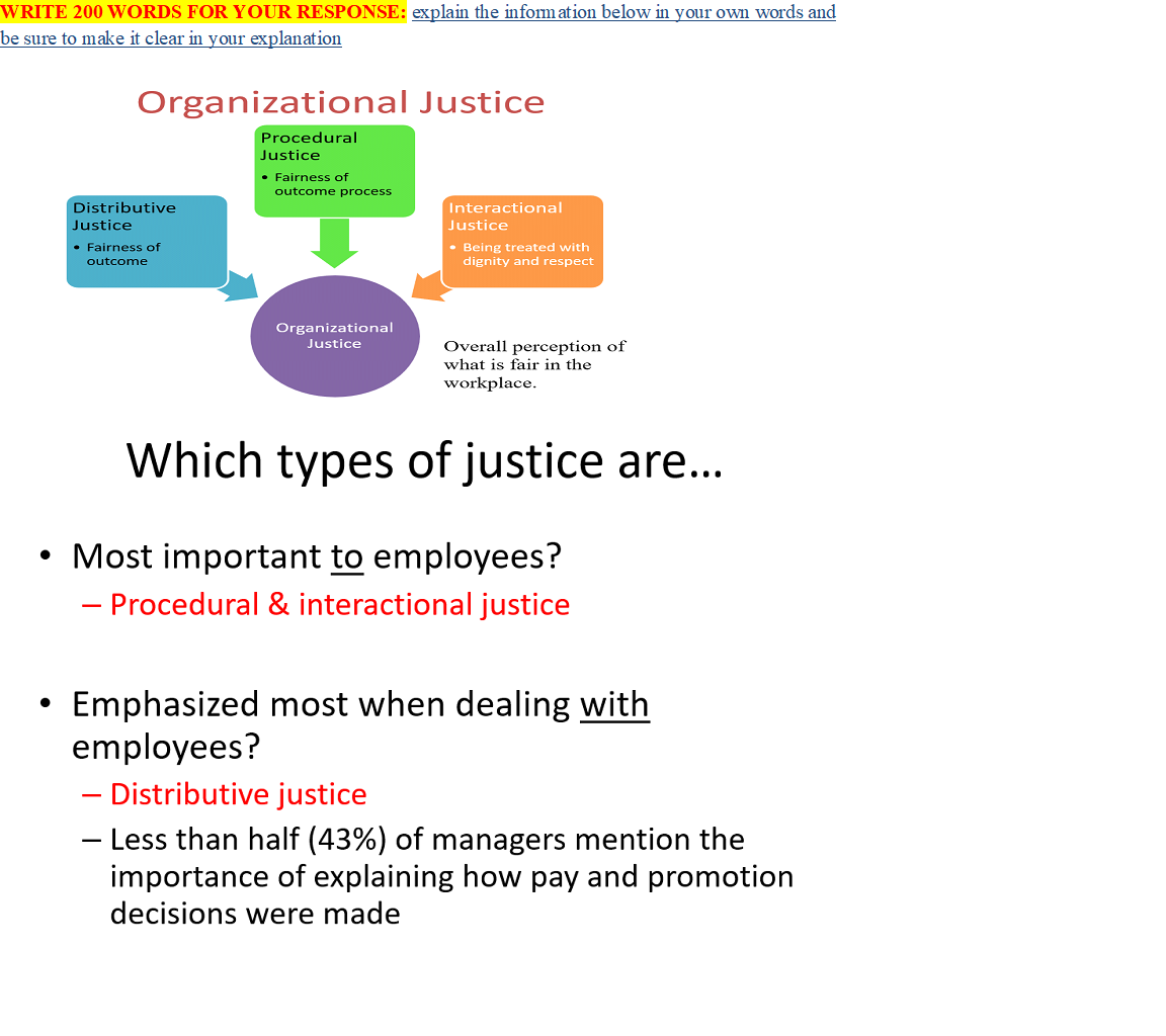 WRITE 200 WORDS FOR YOUR RESPONSE: explain the