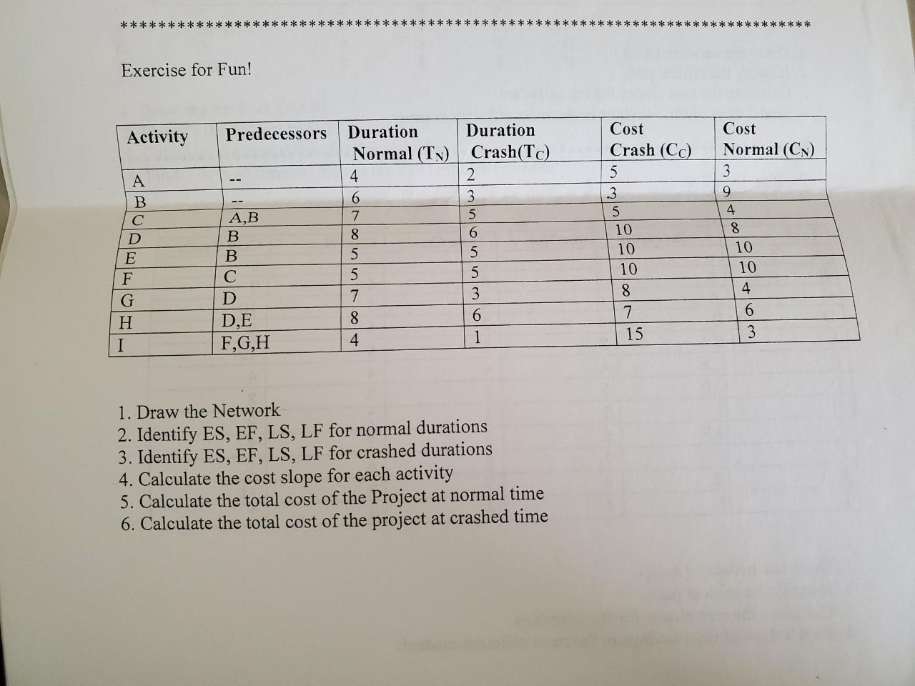 ***** ********** **** Exercise for Fun! Activity