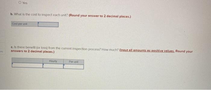 A company currently using on inspection process
