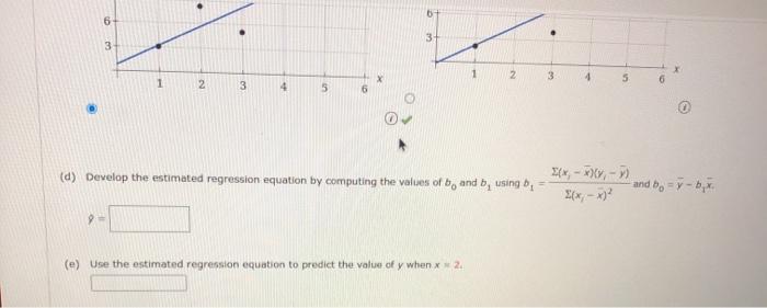 Given are 5 observations for two variables, x and