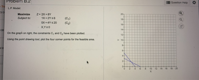 Problem B.2 Question Help L.P. Model: 3/2