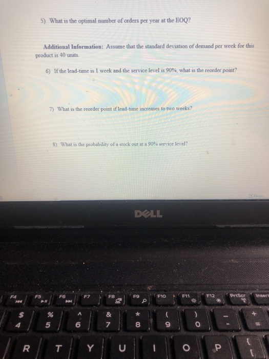 please only answer 5-8 The Quickie-Mart is a