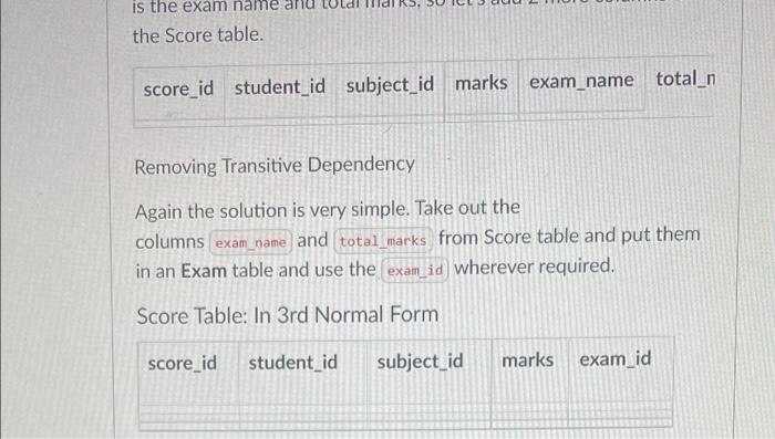 please answer correctly Removing Transitive