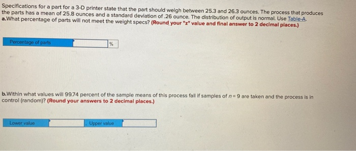 please answer the following Specifications for a