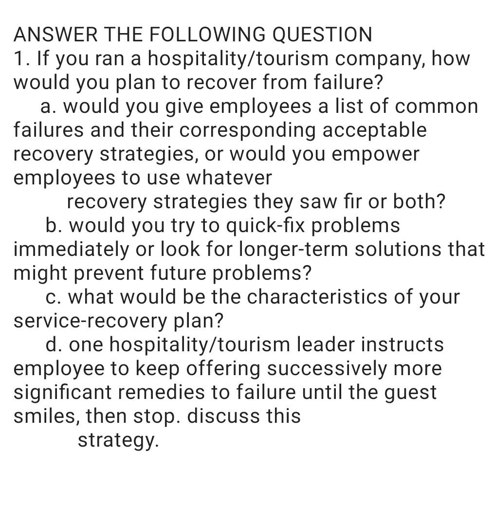 Explain your chosen answer ANSWER THE FOLLOWING