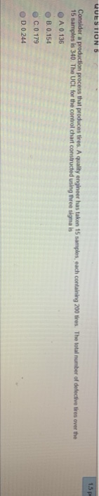 QUESTIONS 15 p Consider a production process that