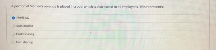 A portion of Siemen's revenue is placed in a pool