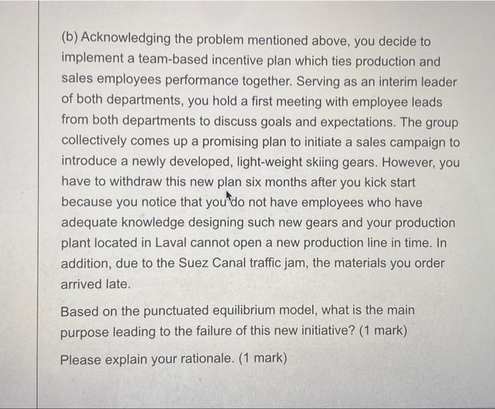 You are a newly appointed production manager for