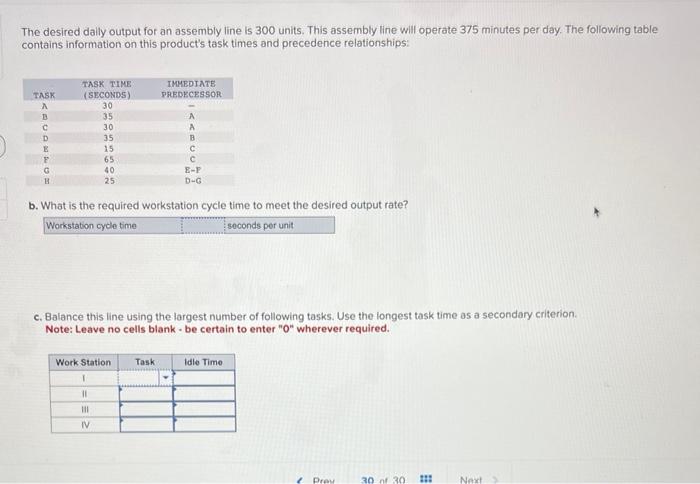 help plz The desired dally output for an assembly