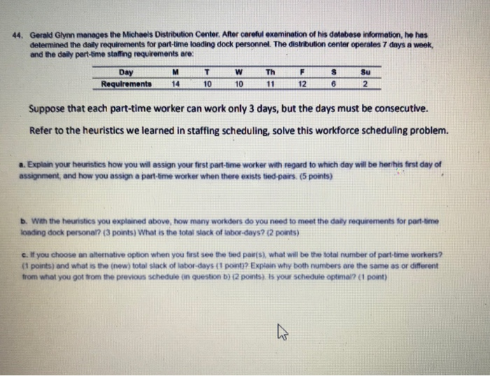 44. Gerald Glynn manages the Michaels